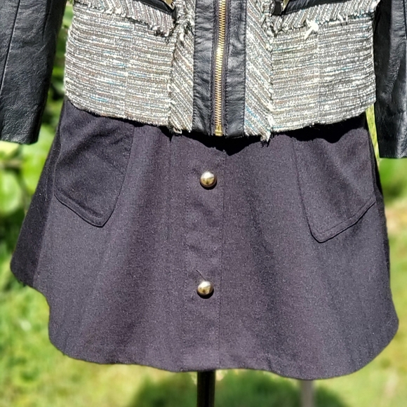 Button front skirt sz Sm, black - Picture 6 of 14